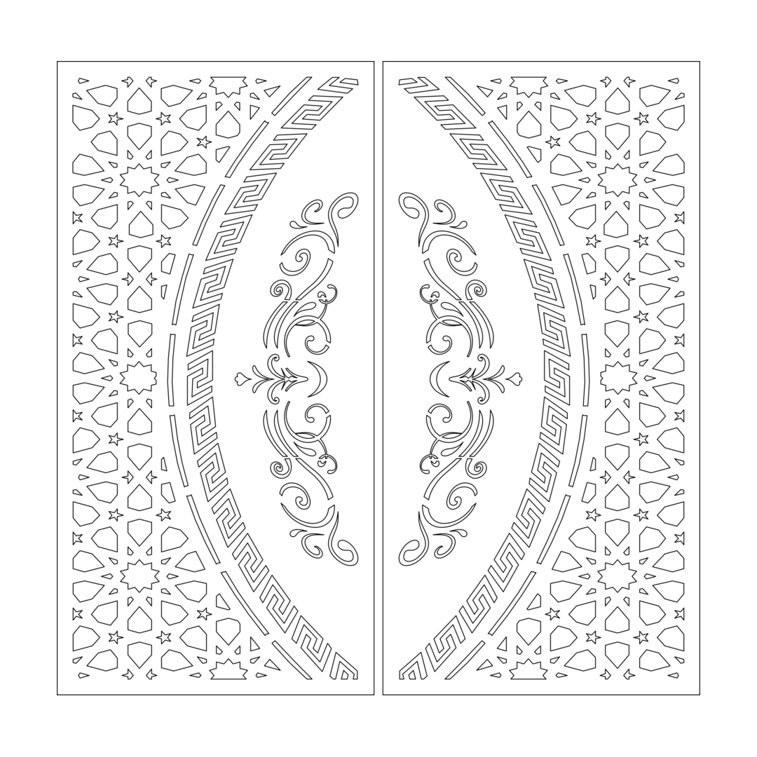 طرح درب cnc