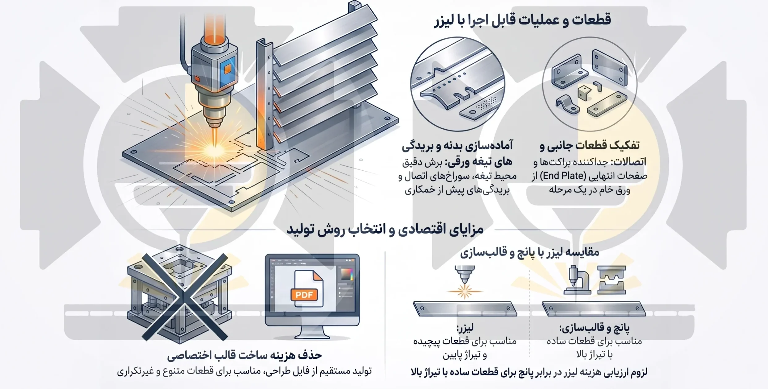 کاربرد برش لیزر در ساخت لوور فلزی